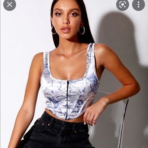 Motel Rocks Satin Cherub corset